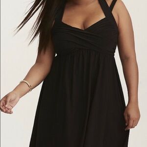 Torrid Black CrissCross BabyDoll Dress